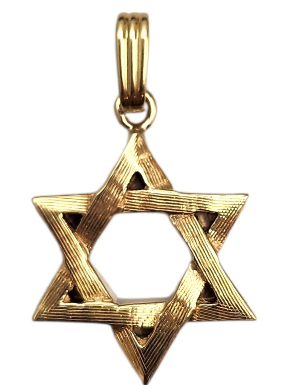 14K Yellow Gold Star of David Pendant #24922